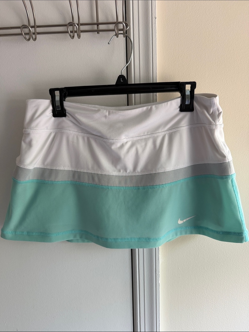 Nike White and Mint Athletic Tennis Skort